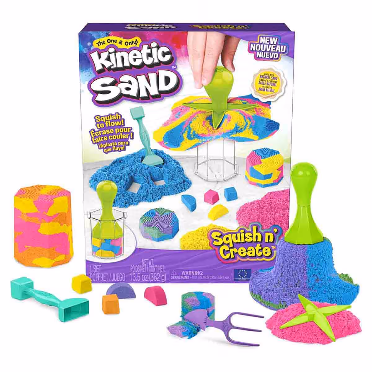 Kinetic Sand Squish N' Create Playset Unisex, 3-4 Years