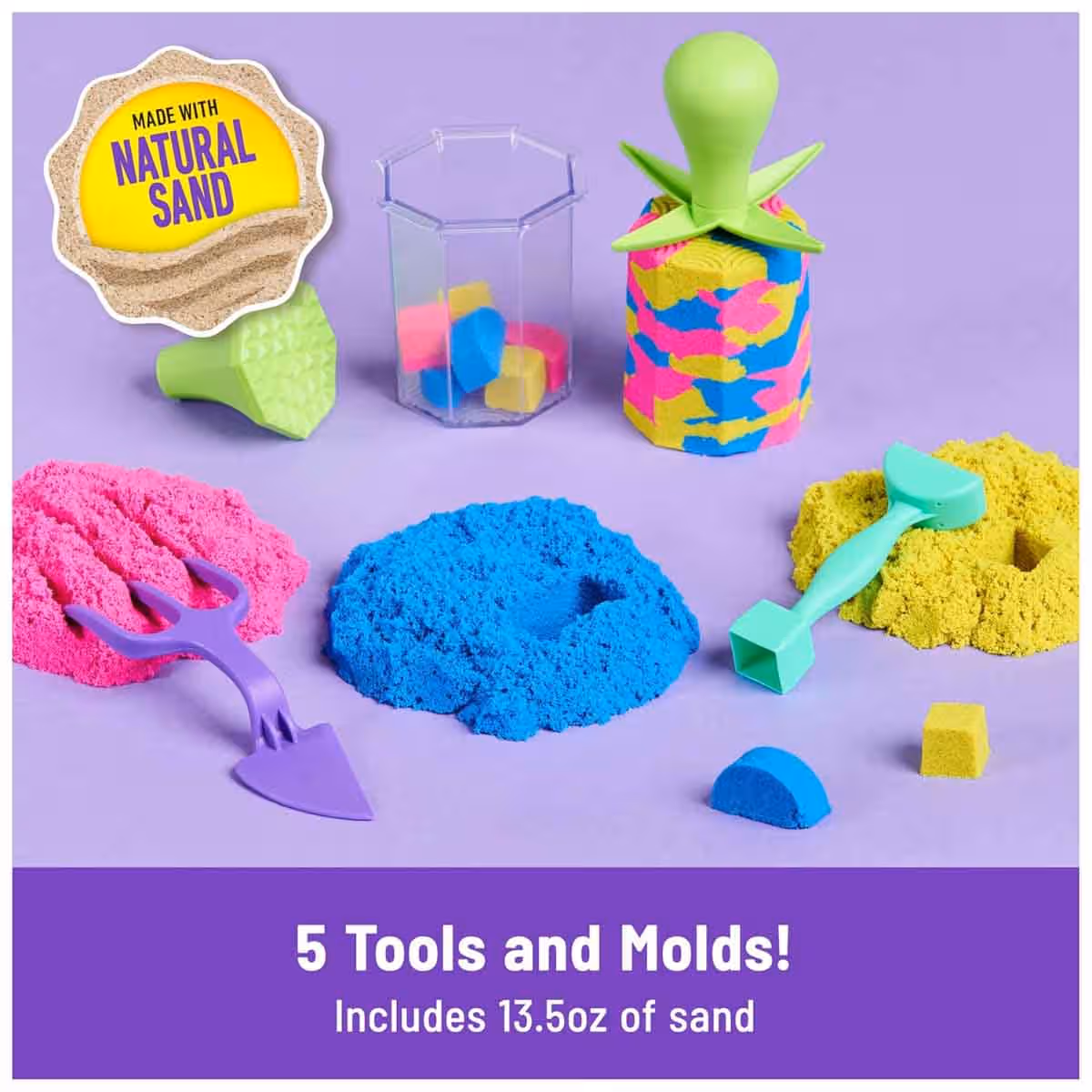 Kinetic Sand Squish N' Create Playset Unisex, 3-4 Years