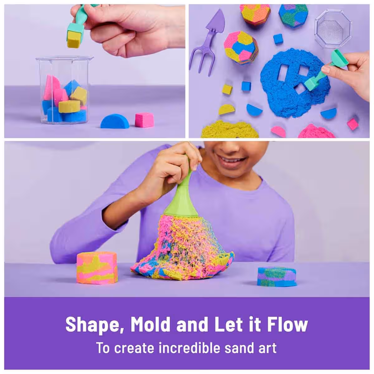 Kinetic Sand Squish N' Create Playset Unisex, 3-4 Years