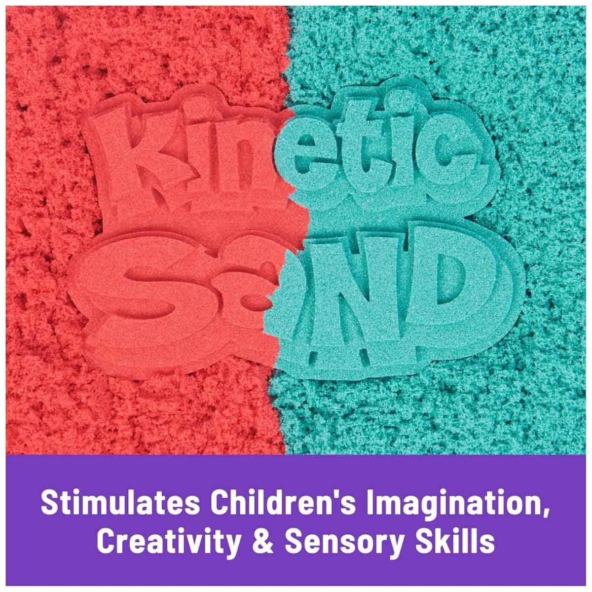 Kinetic Sand 1.5lbs Red & Teal Play Sand & Accessories Unisex, 3-4 Years