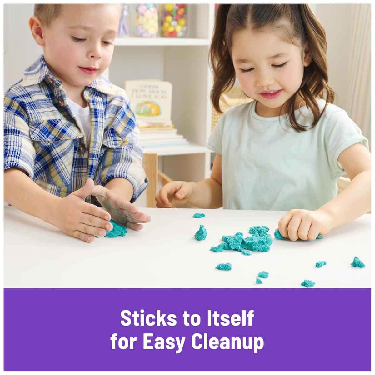 Kinetic Sand 1lb Teal Sand & Castle Case Unisex, 3-4 Years