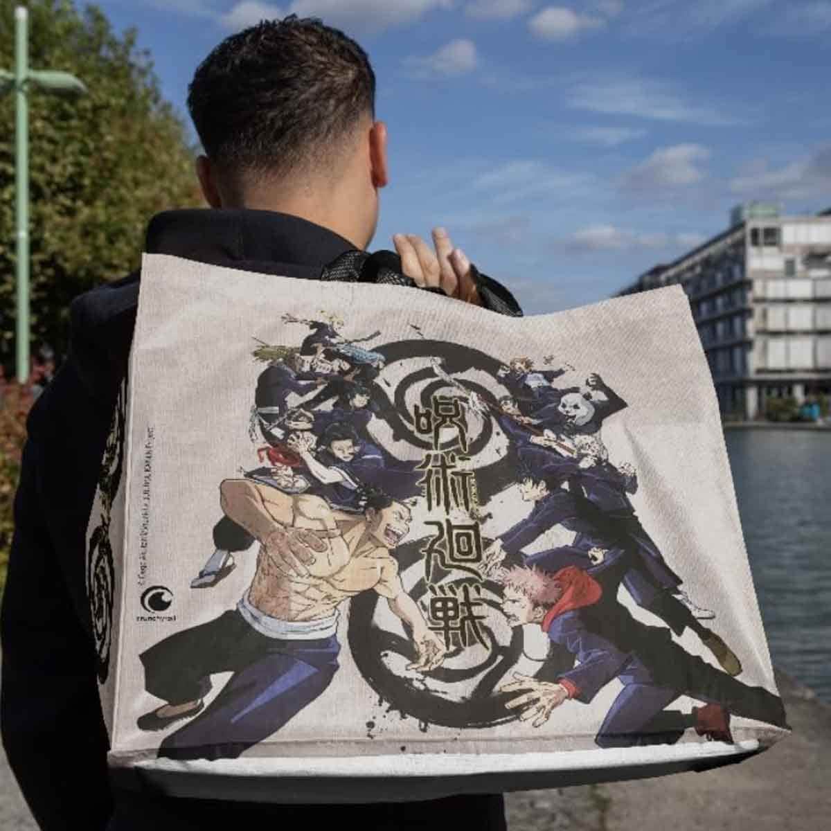 Konix Beige Jujutsu Kaisen Shopping Bag