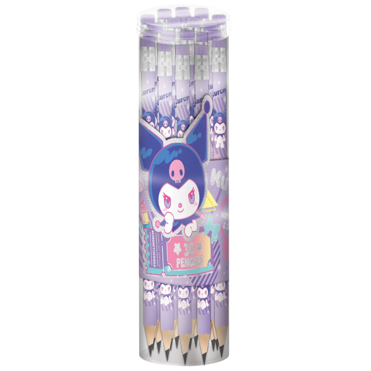 Kuromi 30-Piece Pencils Set in Tube Girls, 3-4 Years