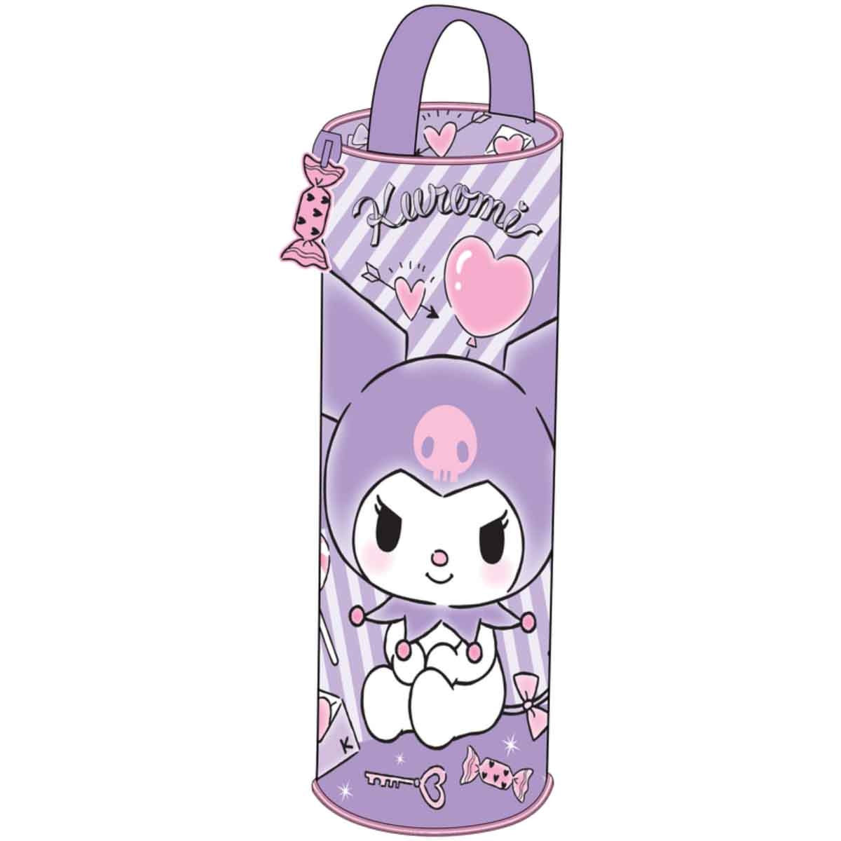 Kuromi Sanrio Purple Cartoon Theme School Supplies Pouch Pencil Case