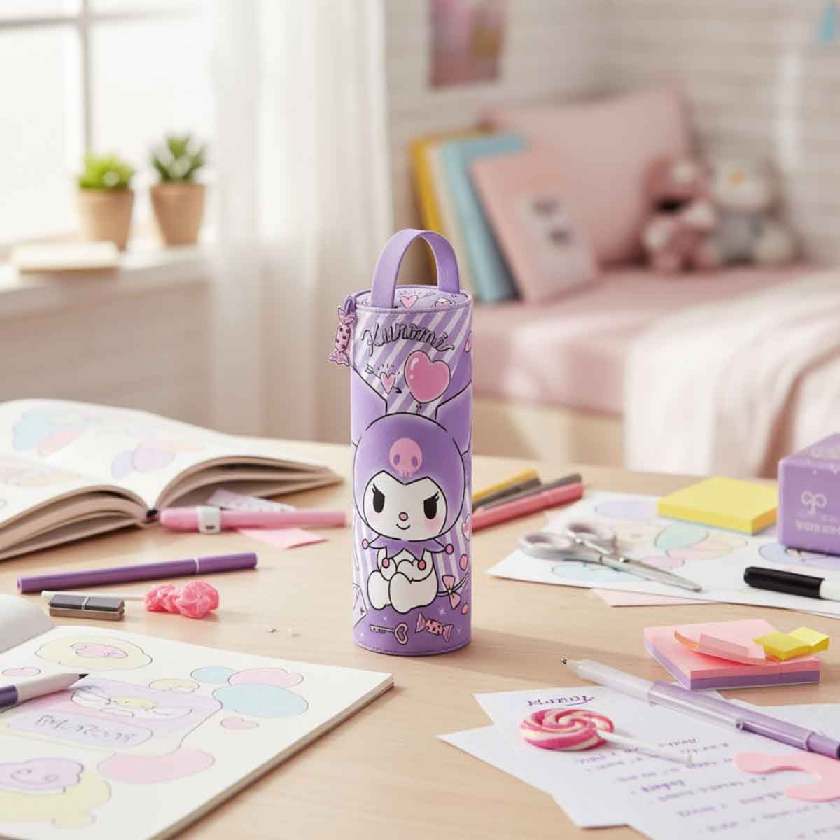 كورومي مقلمة مستلزمات مدرسية سانريو بتصميم بنفسجي