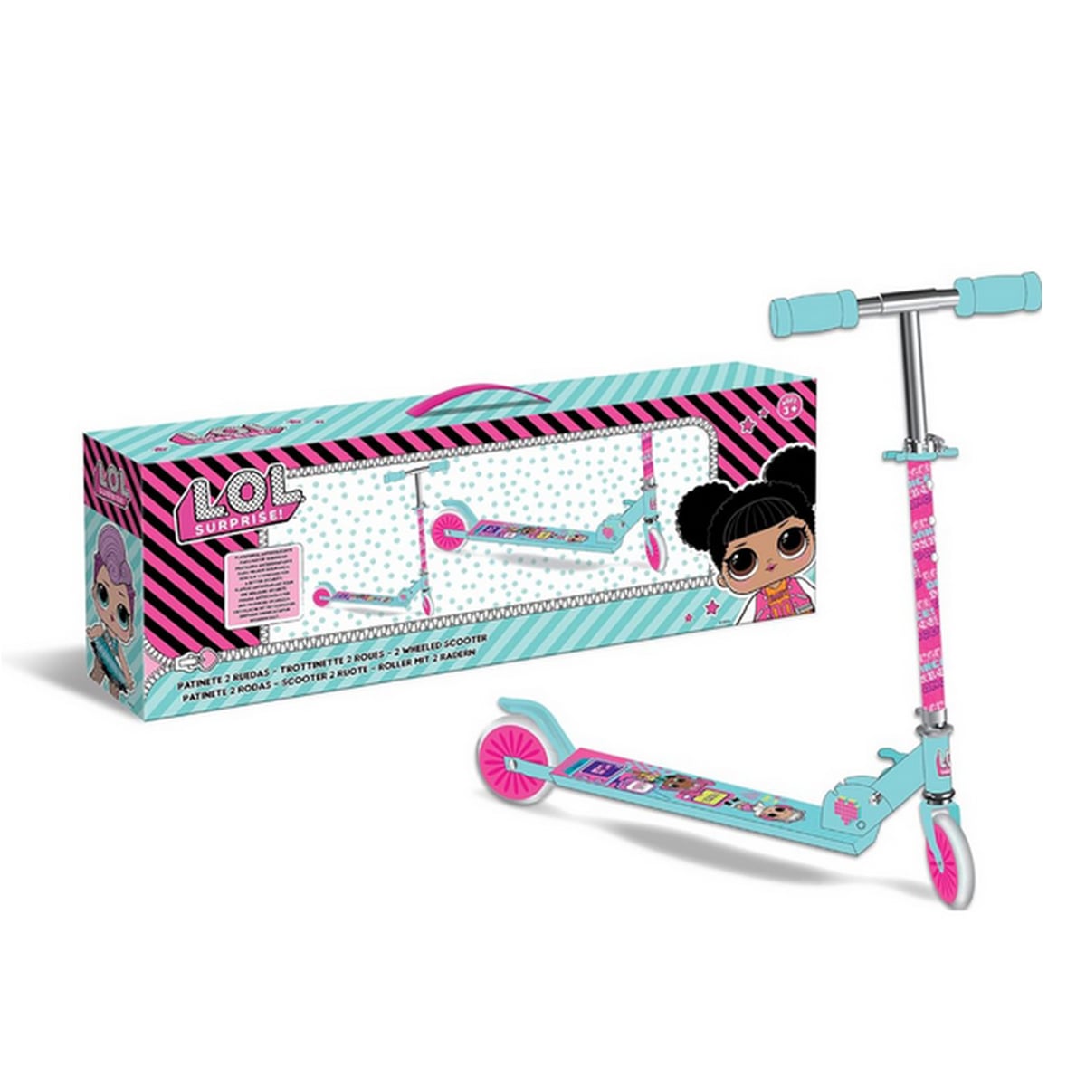 L.O.L Surprise 2-Wheeld Anti-Slip Footplate Scooter Girls, 3-4 Years