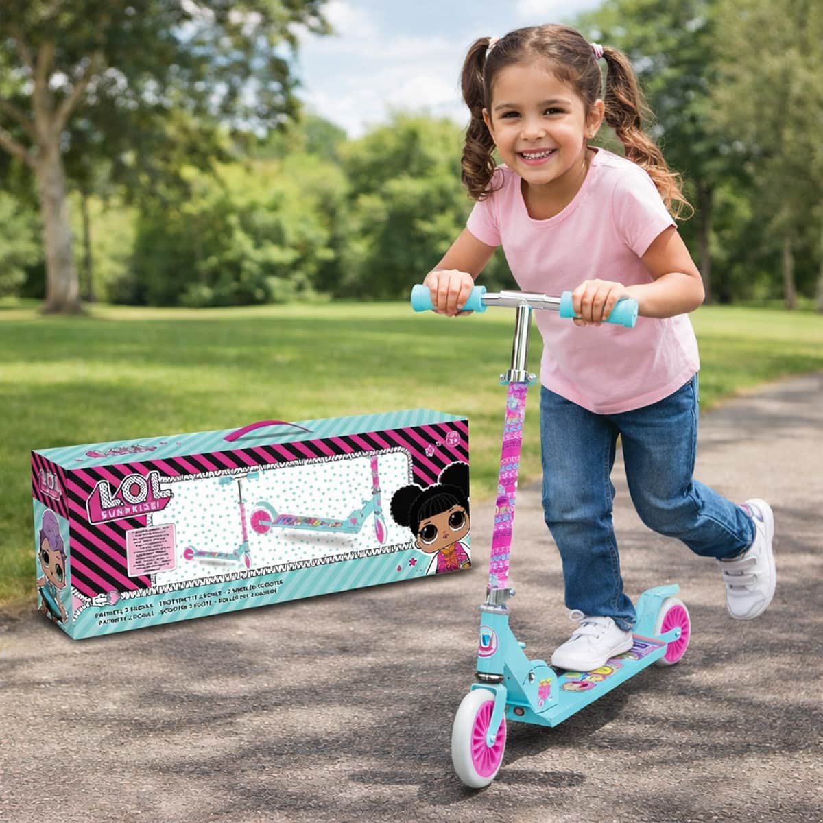 L.O.L Surprise 2-Wheeld Anti-Slip Footplate Scooter Girls, 3-4 Years