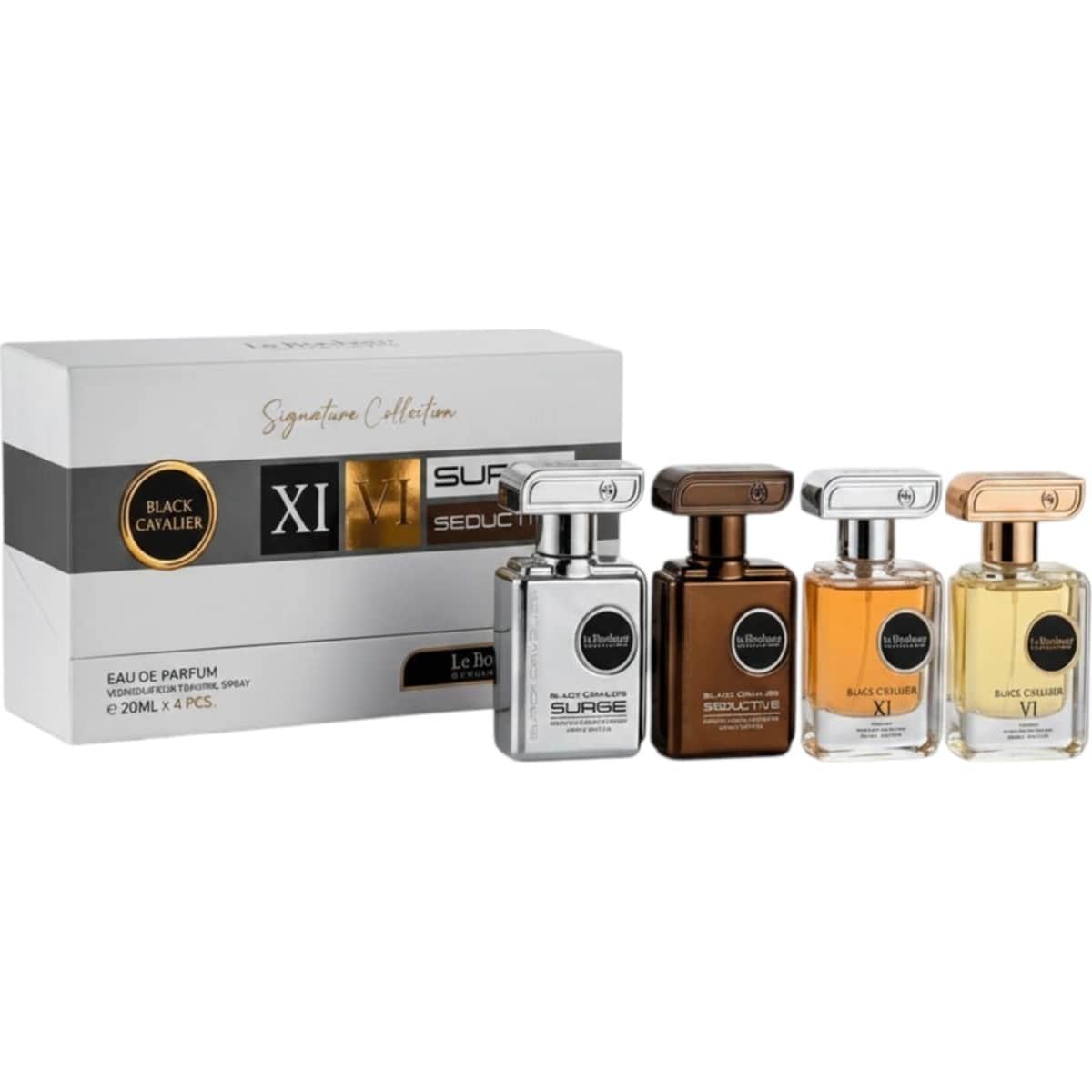 Le Bonheur Black Cavalier Signature Eau De Parfum Gift Set for Men