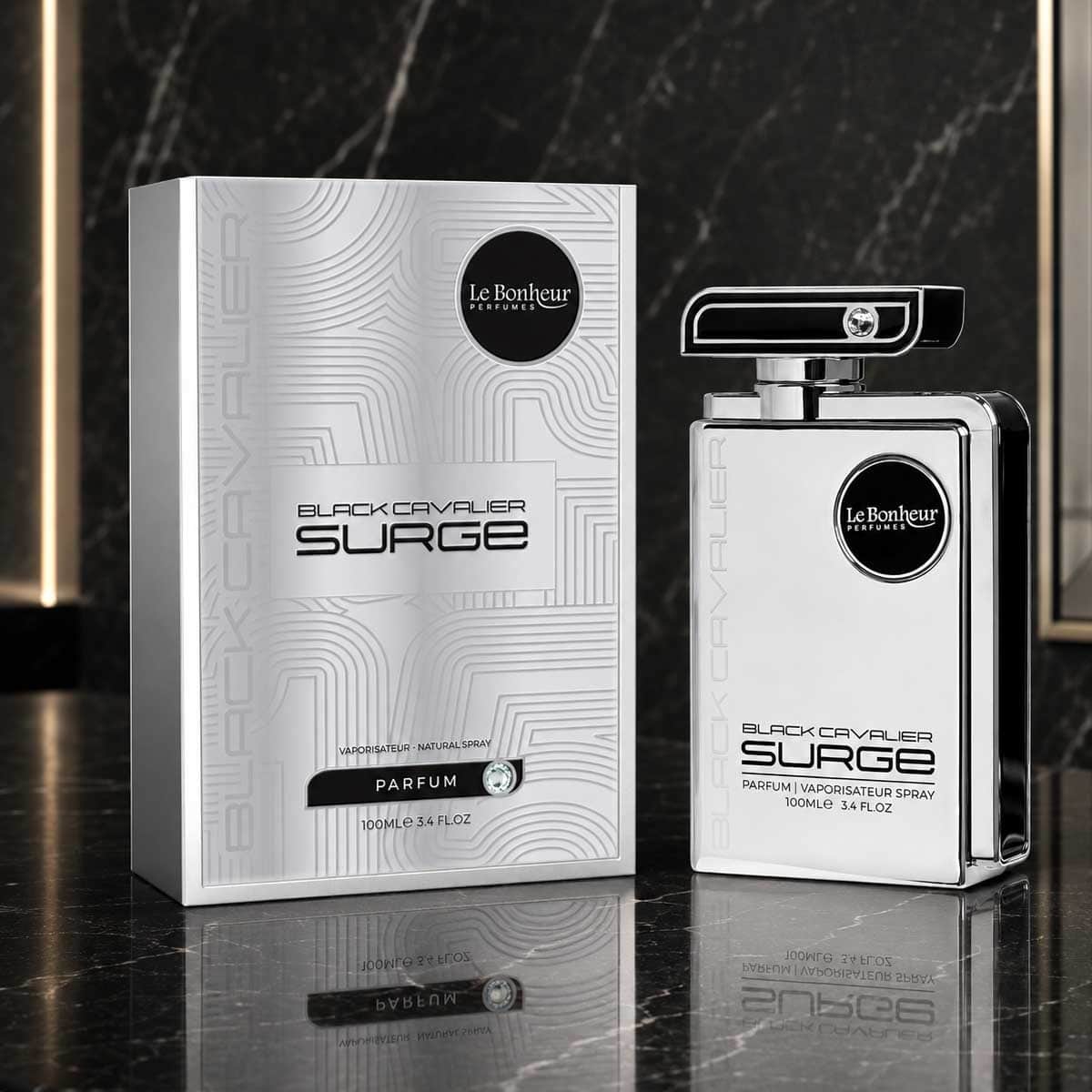 Le Bonheur Black Cavalier Surge Eau De Parfum for Men