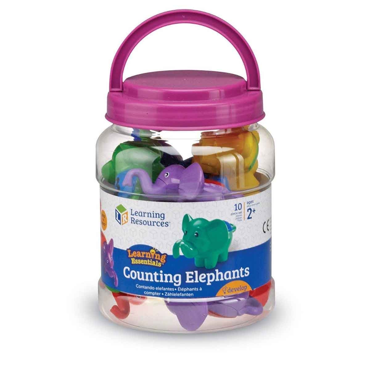 Learning Resources 10-Piece Snap-n-Learn Counting Elephants Set Unisex, 3-4 Years