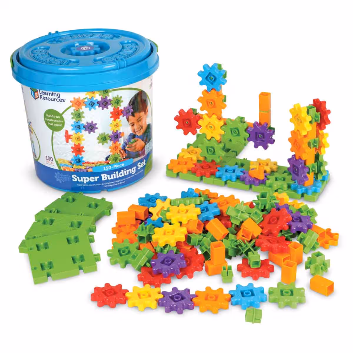 Learning Resources 150-Piece Gears! Gears! Gears! Super Building Set Unisex, 3-4 Years