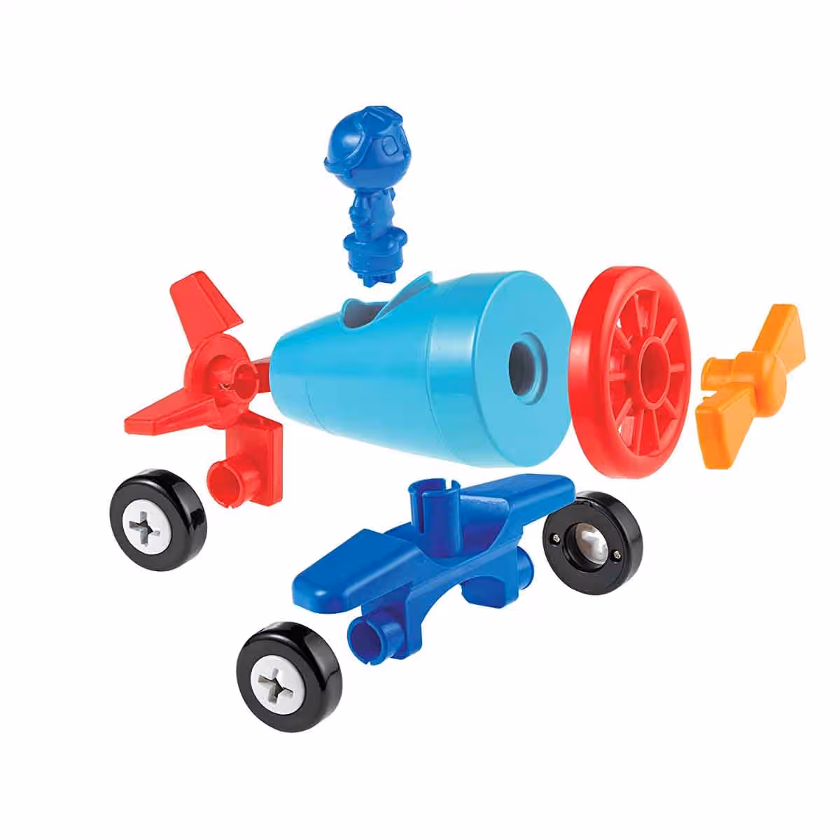 Learning Resources 1-2-3 Build It! Car-Plane-Boat Unisex, 3-4 Years