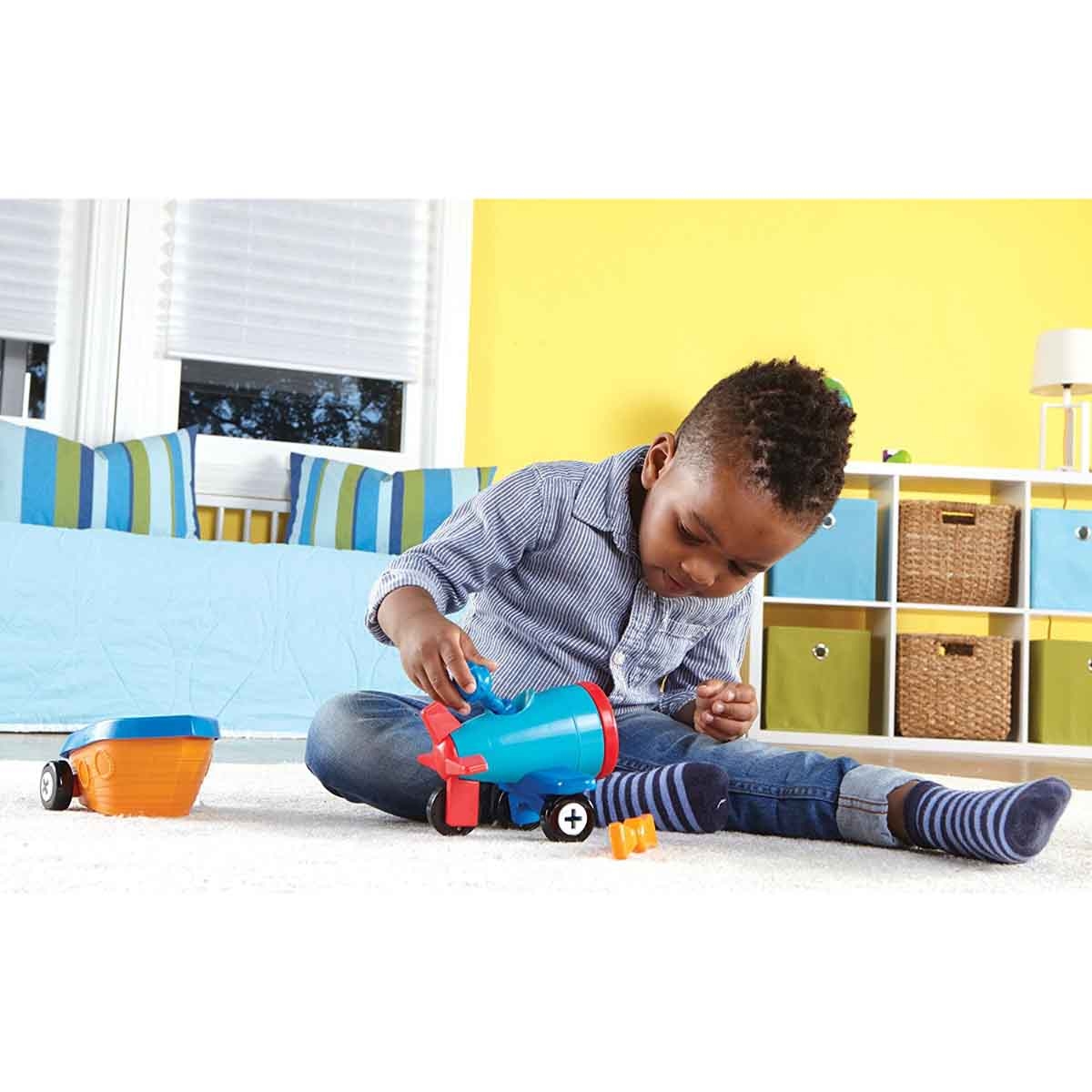 Learning Resources 1-2-3 Build It! Car-Plane-Boat Unisex, 3-4 Years