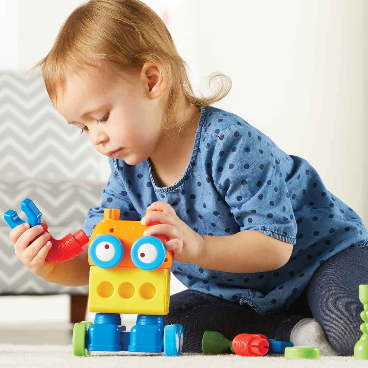 Learning Resources 1-2-3 Build It! Robot Factory Unisex, 3-4 Years