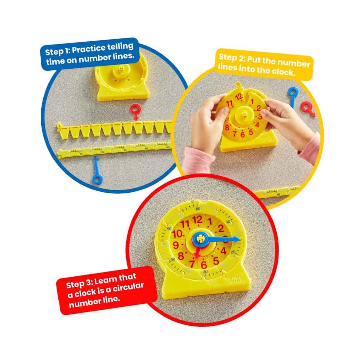 Learning Resources 24-Hour Number Line Clock Student Set Unisex, 5-7 Years