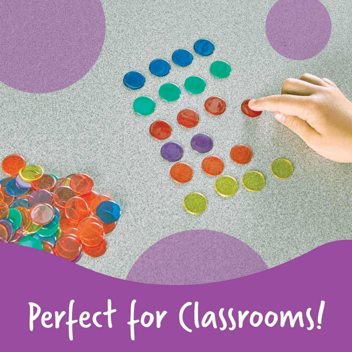 Learning Resources 250-Piece Transparent Counters Set Unisex, 5-7 Years