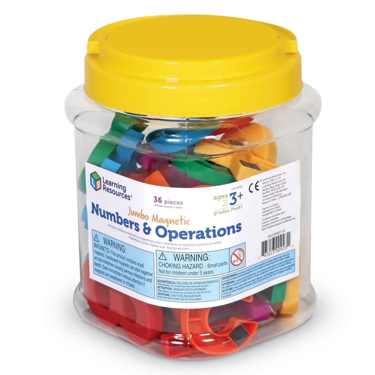 Learning Resources 36-Piece Jumbo Magnetic Numbers & Operations Set Unisex, 3-4 Years