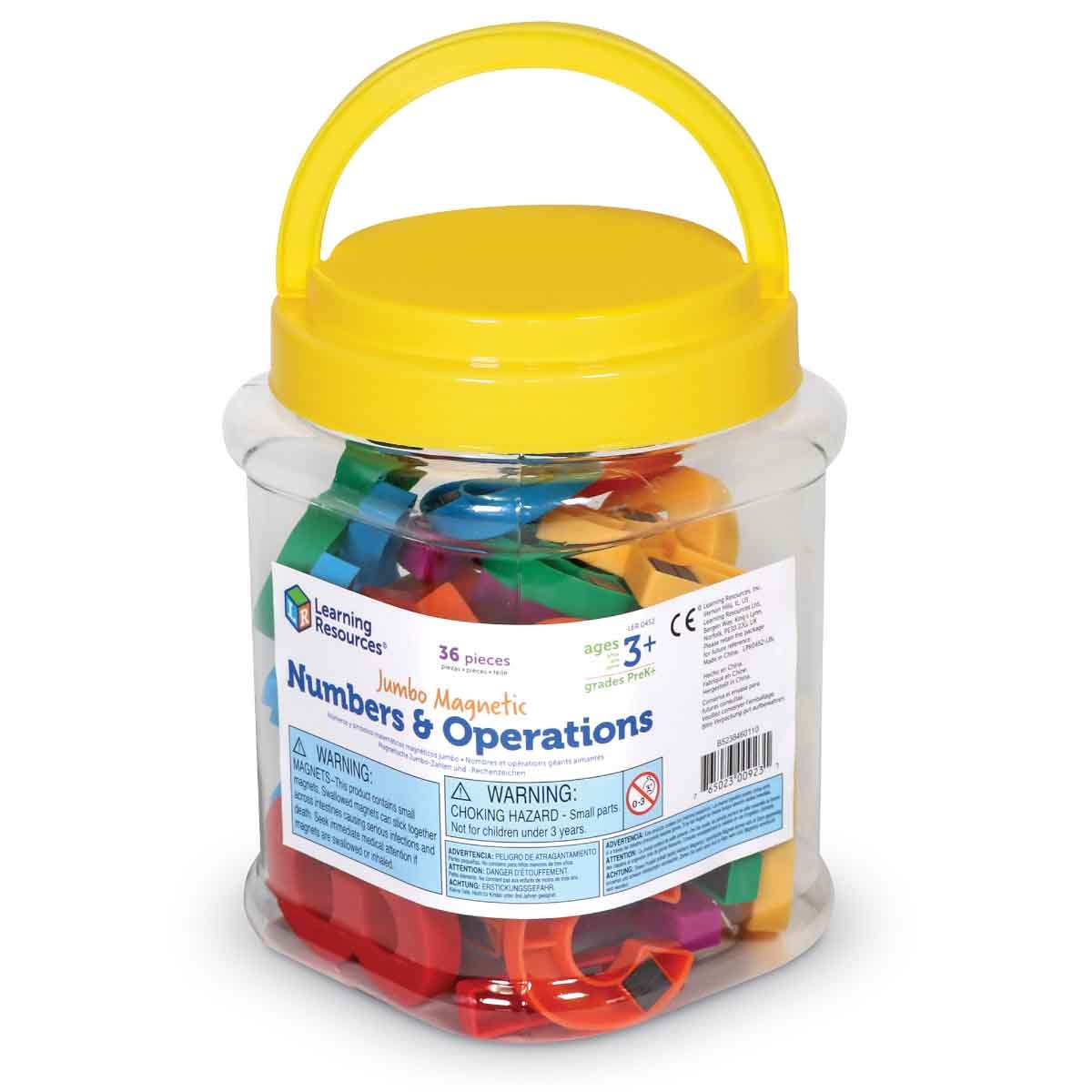 Learning Resources 36-Piece Jumbo Magnetic Numbers & Operations Set Unisex, 3-4 Years
