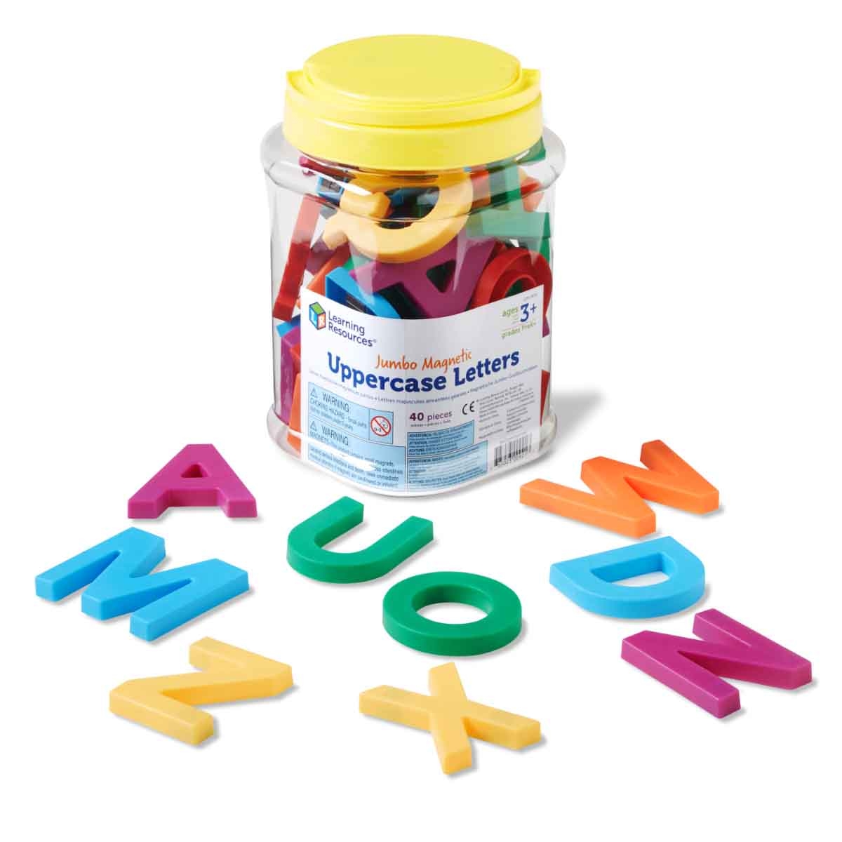 Learning Resources 40-Piece Jumbo Uppercase Magnetic Letters Set Unisex, 3-4 Years