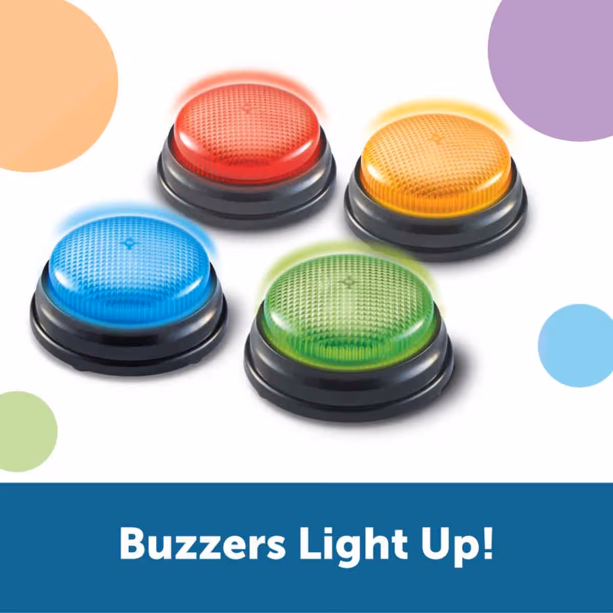 Learning Resources 4-Piece Lights And Sounds Buzzers Set Unisex, 3-4 Years