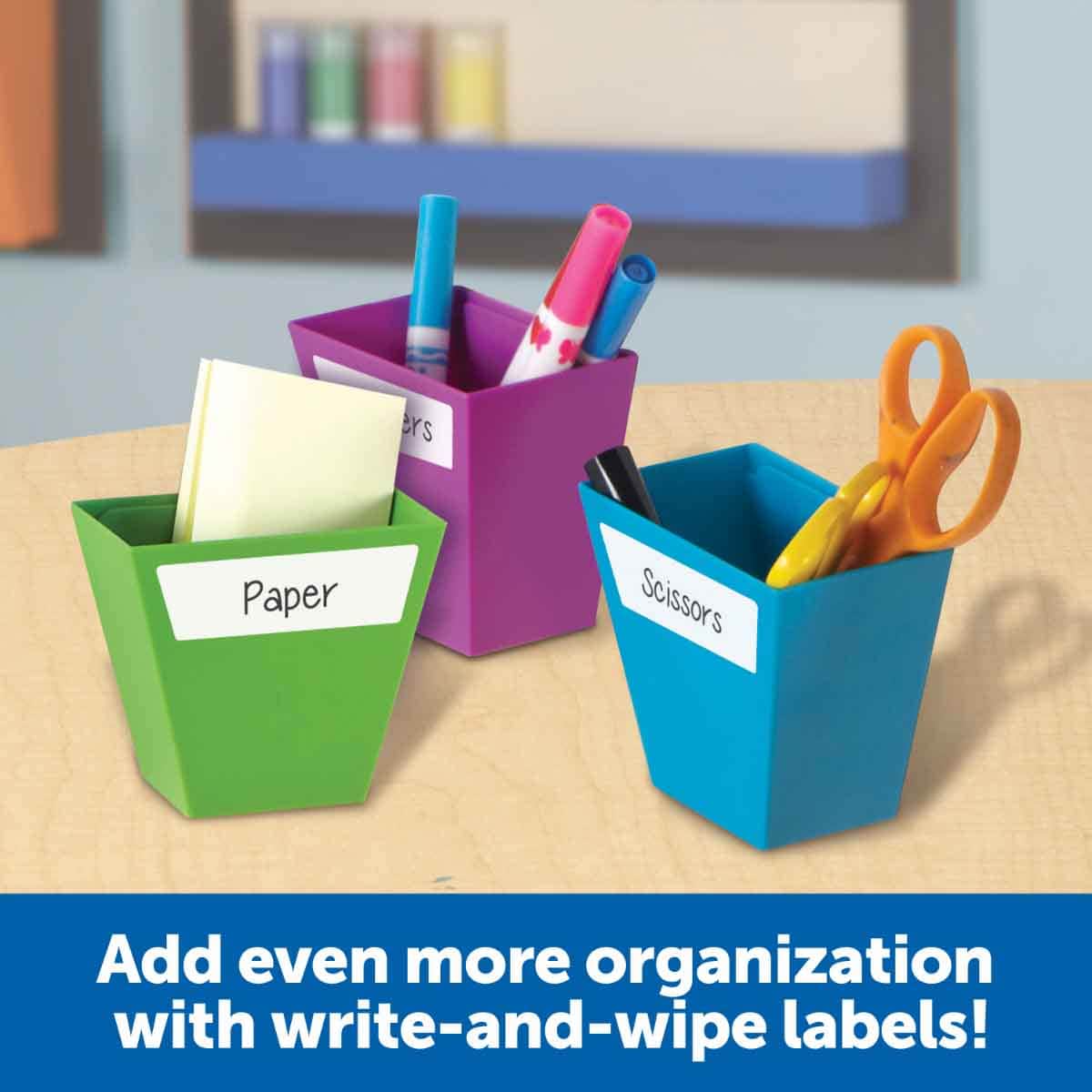Learning Resources 4-Piece Magnetic Create-a-Space Storage Bins Set Unisex, 5-7 Years