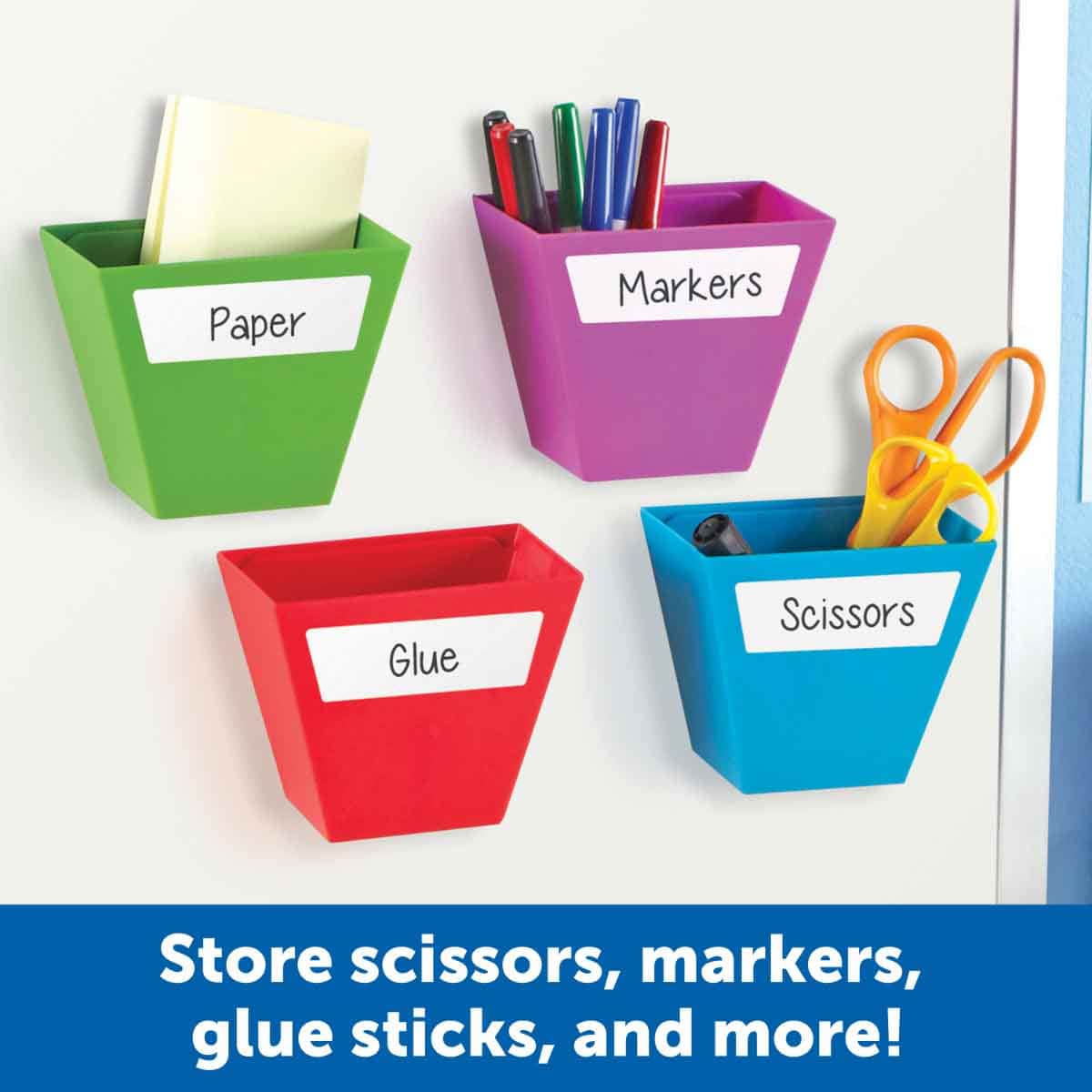 Learning Resources 4-Piece Magnetic Create-a-Space Storage Bins Set Unisex, 5-7 Years