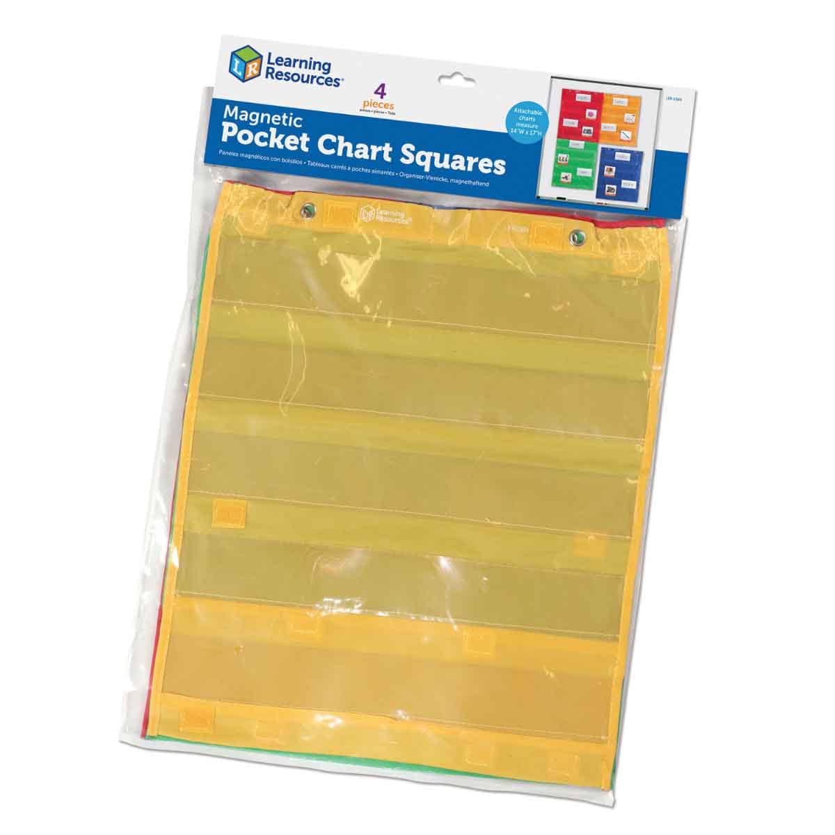 Learning Resources 4-Piece Magnetic Pocket Chart Squares Set Unisex, 5-7 Years