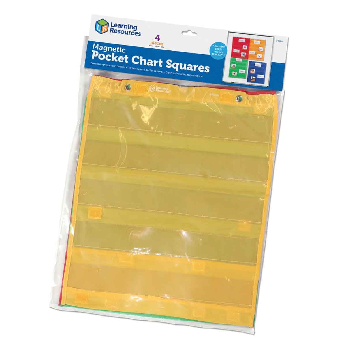 Learning Resources 4-Piece Magnetic Pocket Chart Squares Set Unisex, 5-7 Years