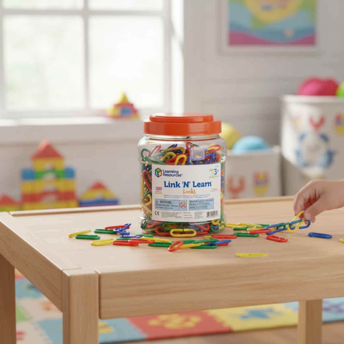 Learning Resources 500-Piece Link N Learn Links Set Unisex, 3-4 Years