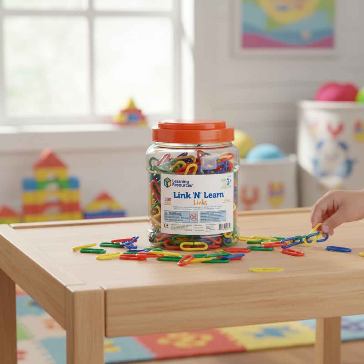 Learning Resources 500-Piece Link N Learn Links Set Unisex, 3-4 Years