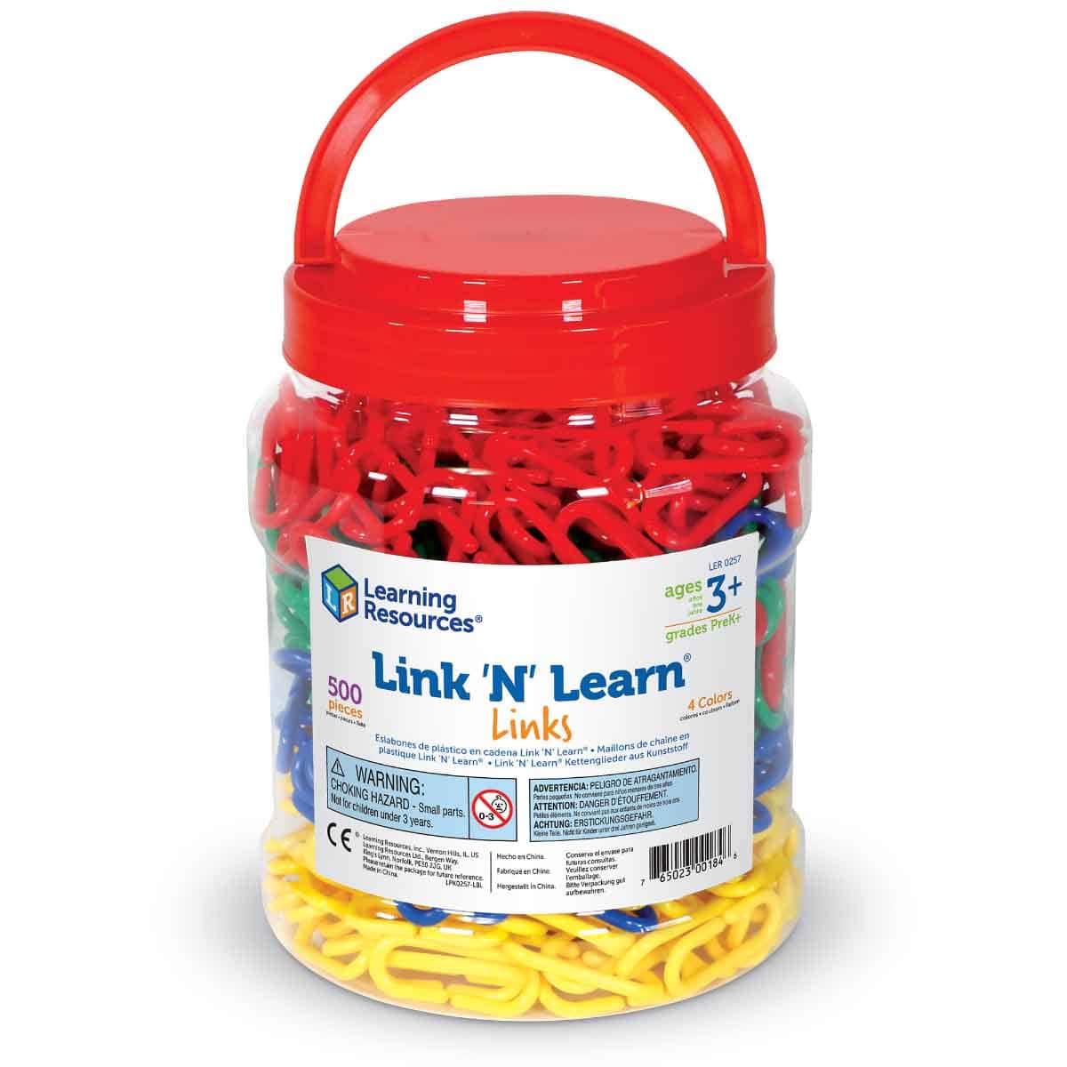 Learning Resources 500-Piece Link N Learn Links Set Unisex, 3-4 Years