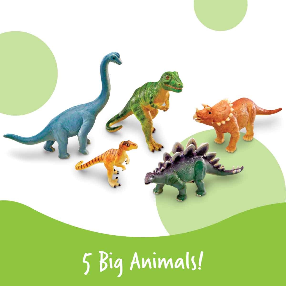 Learning Resources 5-Piece Jumbo Dinosaurs Set Unisex, 3-4 Years