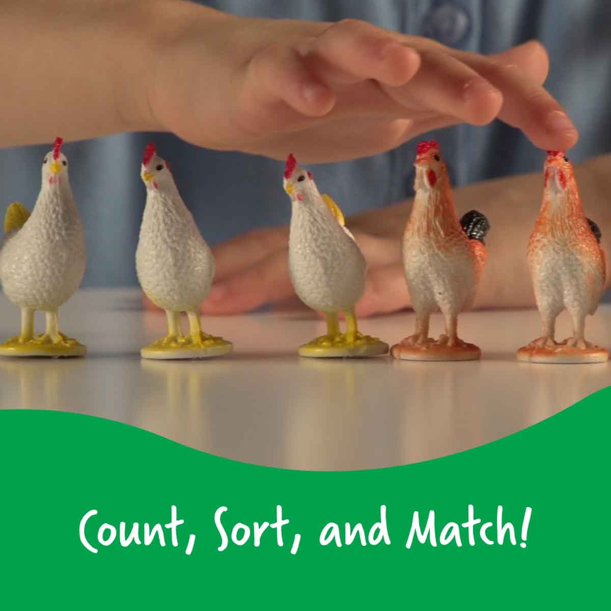 Learning Resources 60-Piece Farm Animal Counters Set Unisex, 3-4 Years