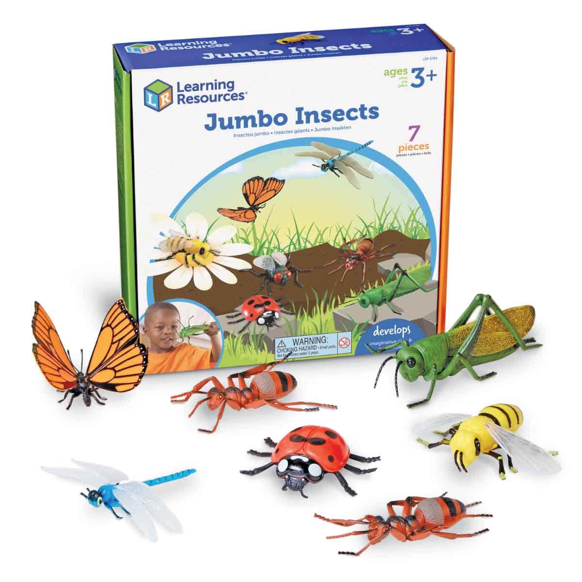 Learning Resources 7-Piece Jumbo Insect Set Unisex, 3-4 Years
