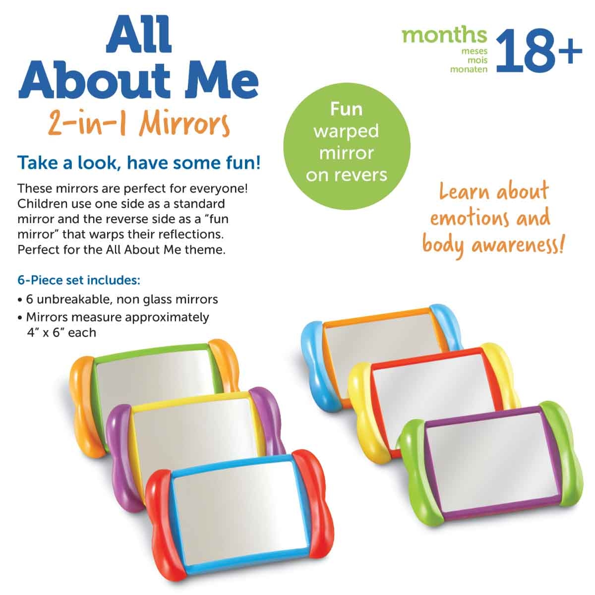 Learning Resources All About Me 2-in-1 Mirrors Toddler, 0-2 Years