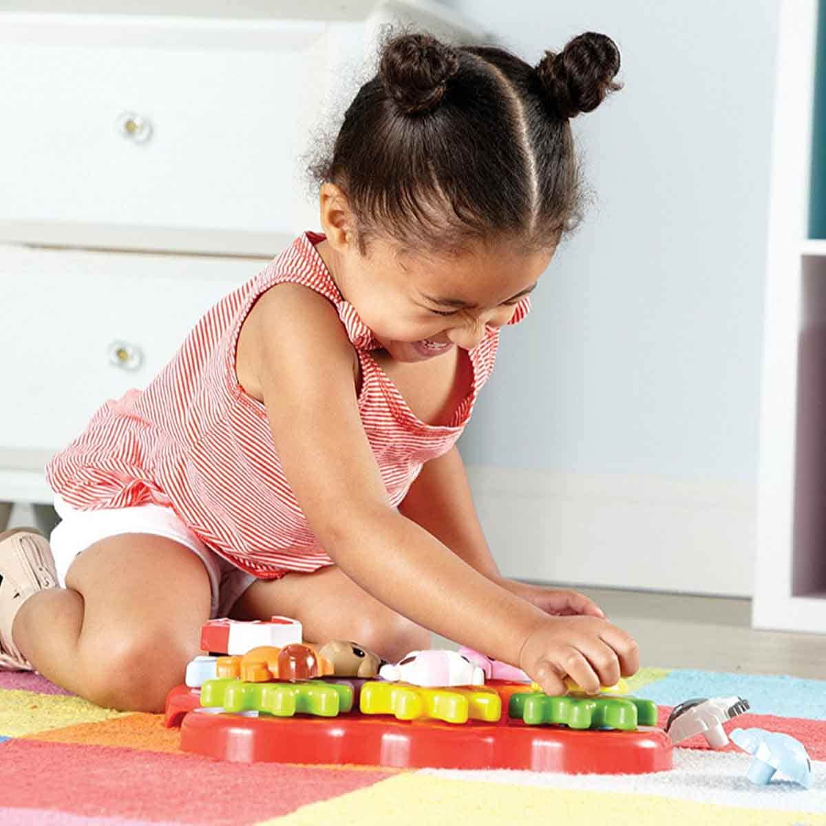 Learning Resources Barnyard Friends Build & Spin Toddler, 0-2 Years