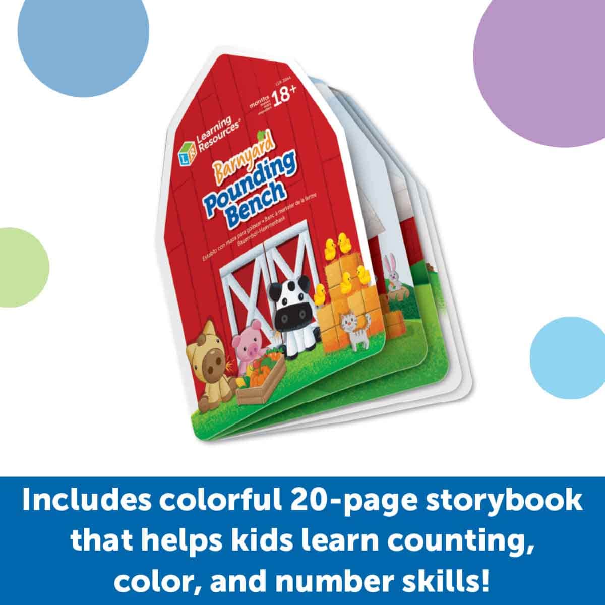 Learning Resources Barnyard Pounding Bench Toddler, 0-2 Years