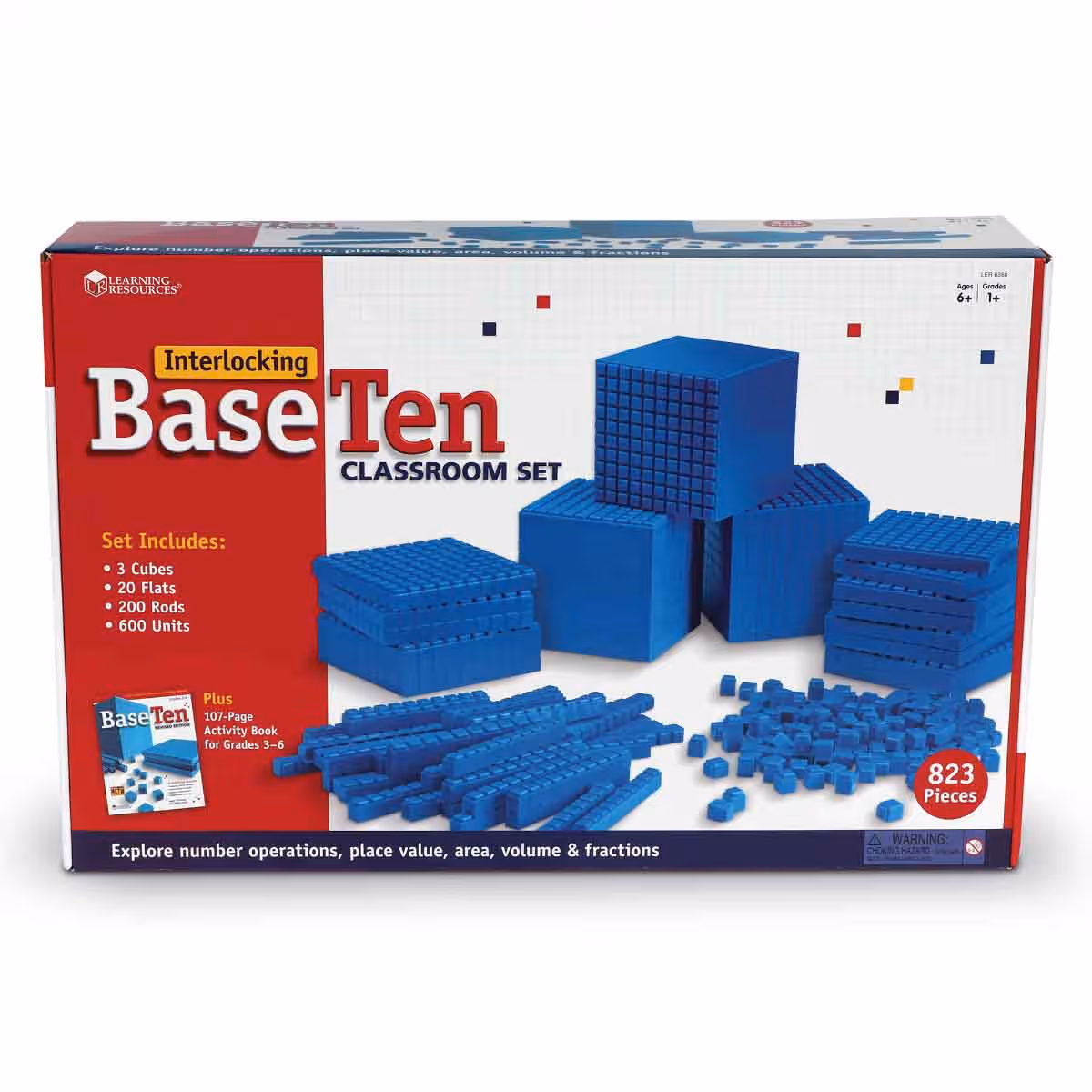 Learning Resources Base Ten Interlocking Plastic Rods Class Set Unisex, 5-7 Years