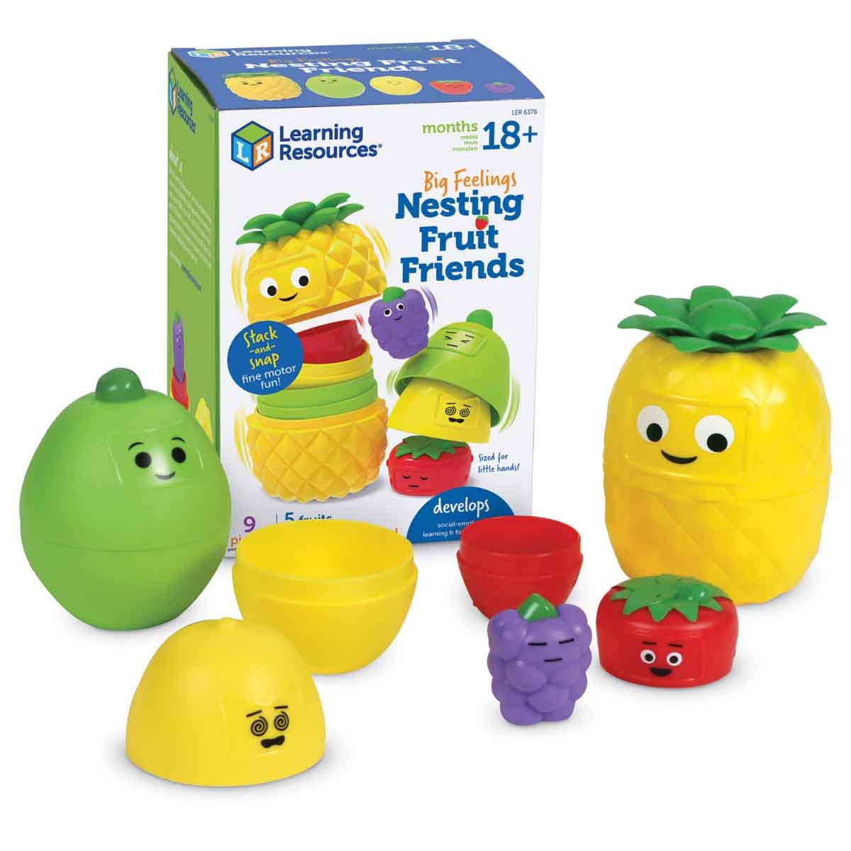 Learning Resources Big Feelings Nesting Fruit Friends Toddler, 0-2 Years