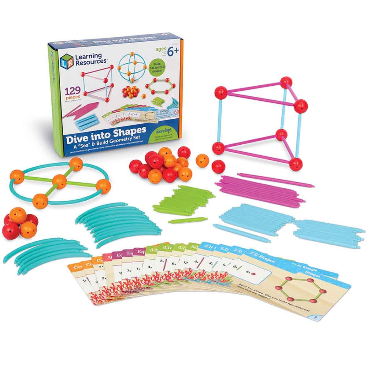 Learning Resources Dive Into Shapes! A Sea And Build Geometry Set Unisex, 5-7 Years