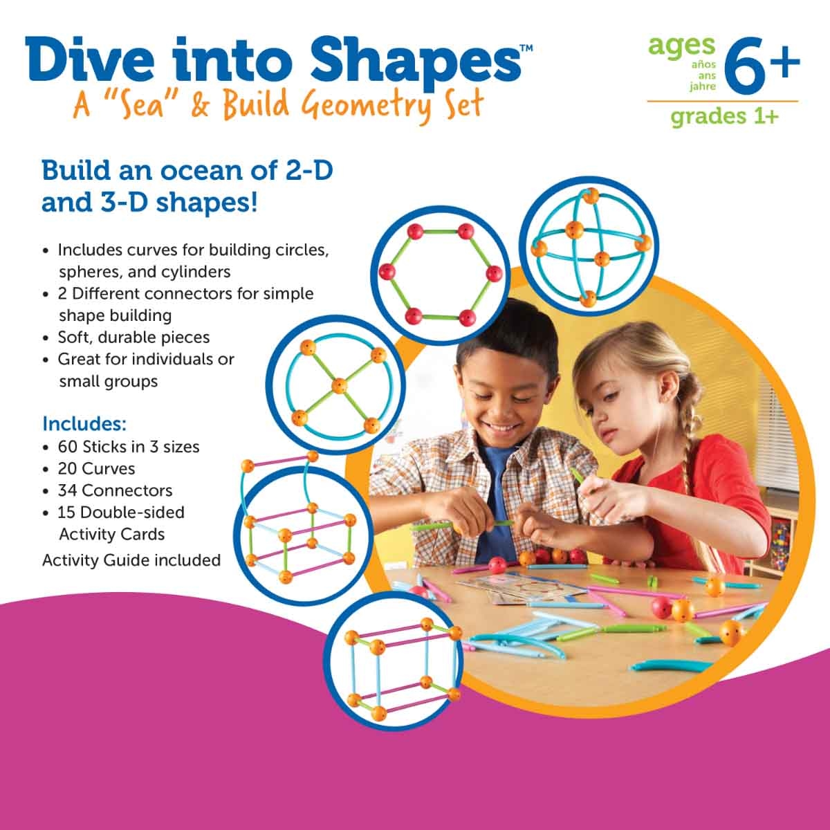 Learning Resources Dive Into Shapes! A Sea And Build Geometry Set Unisex, 5-7 Years