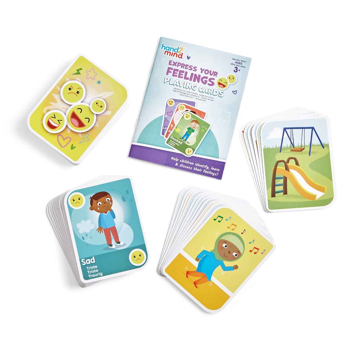 ليرننغ ريسورسز بطاقات لعب التعبير عن المشاعر للجنسين، 3-4 سنوات