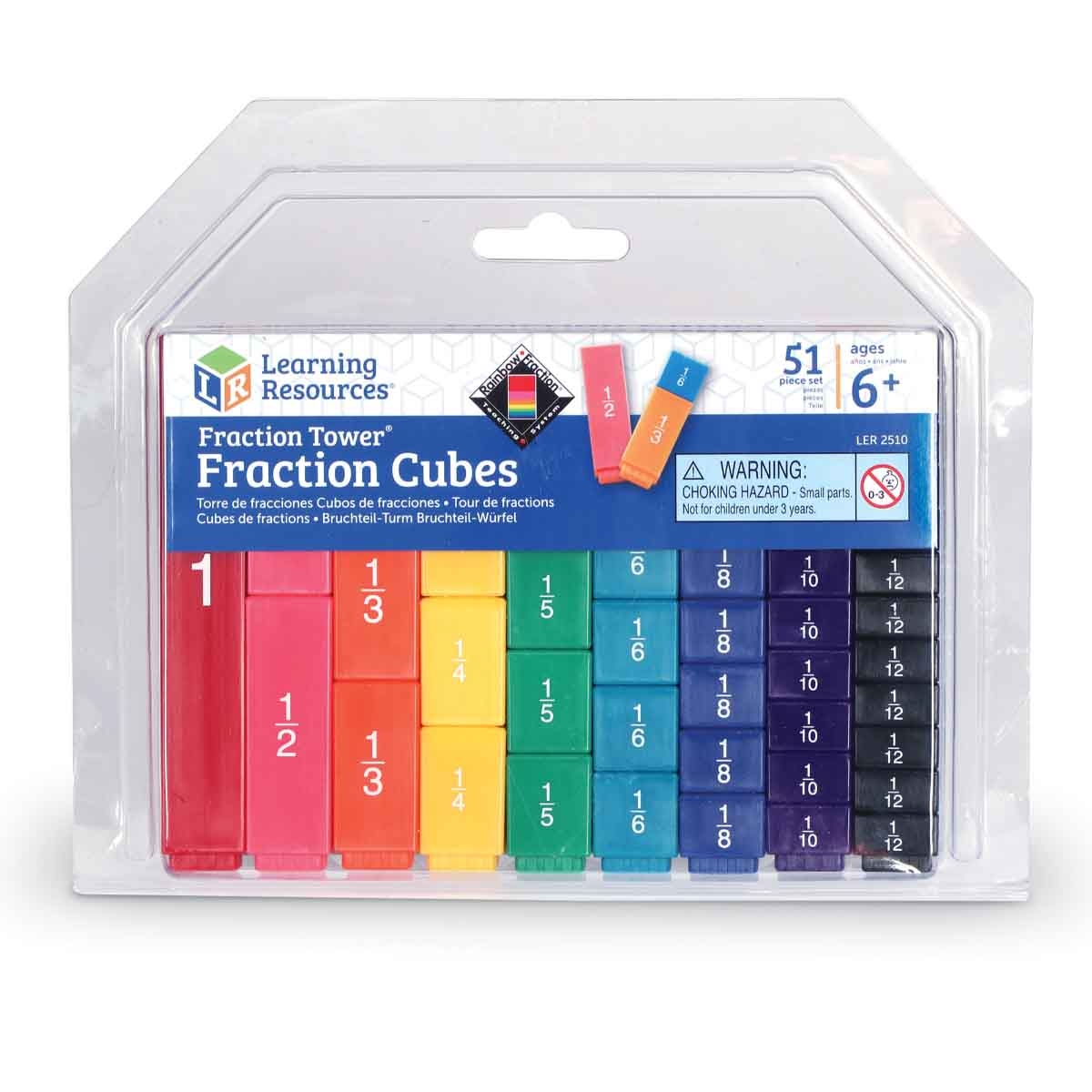 Learning Resources Fraction Tower Fraction Cubes Unisex, 5-7 Years