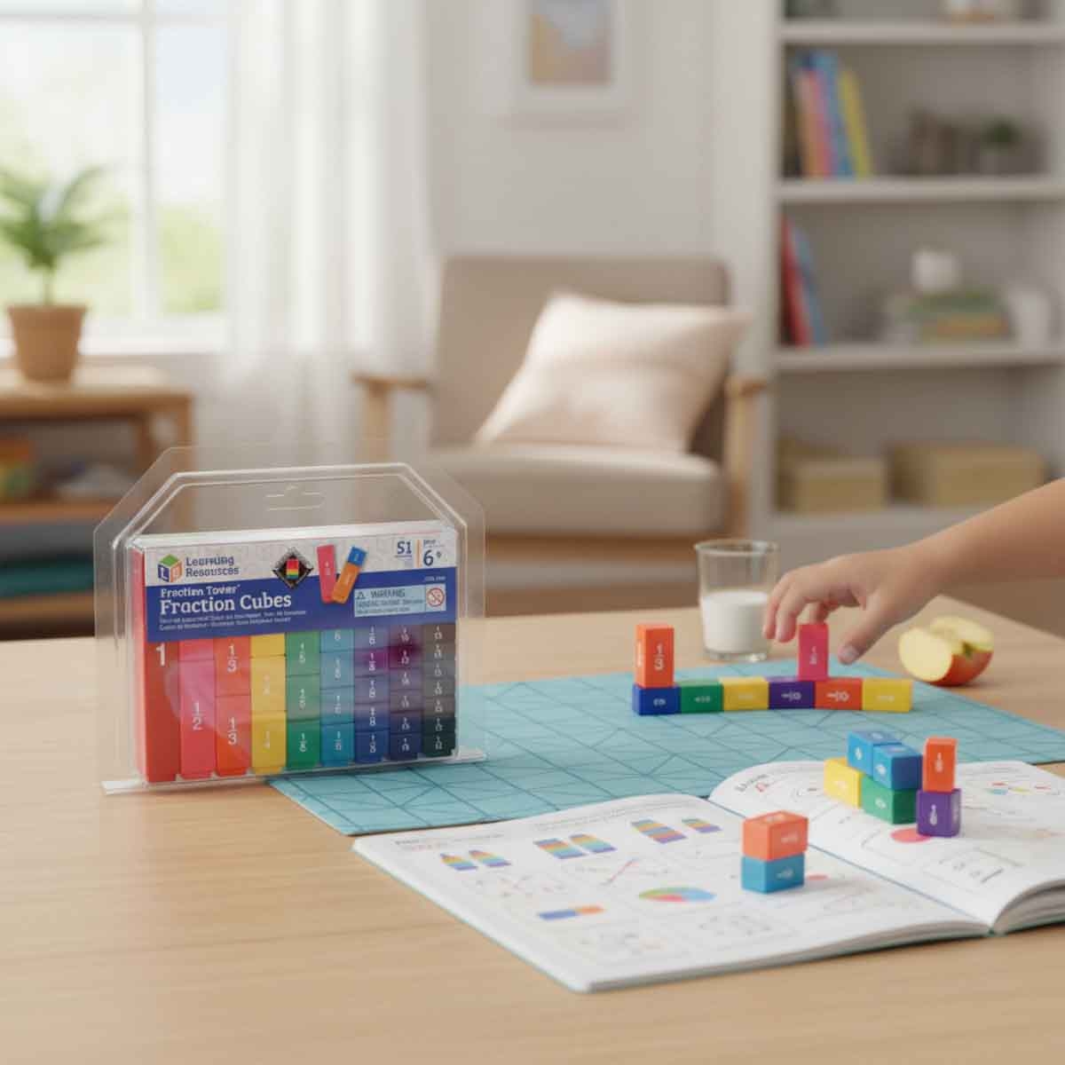 Learning Resources Fraction Tower Fraction Cubes Unisex, 5-7 Years