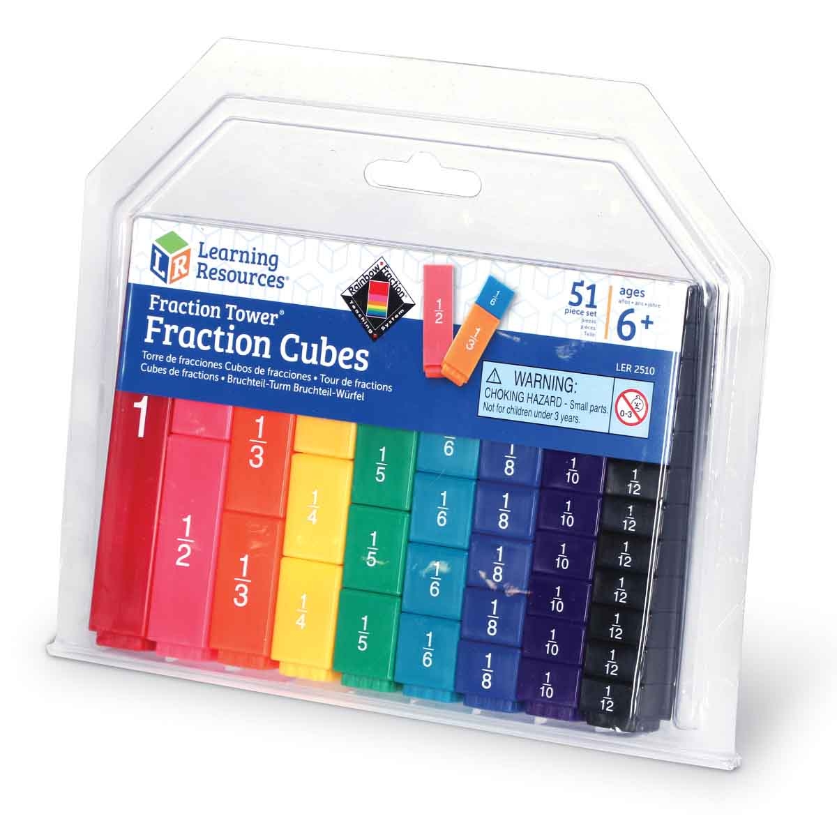 Learning Resources Fraction Tower Fraction Cubes Unisex, 5-7 Years