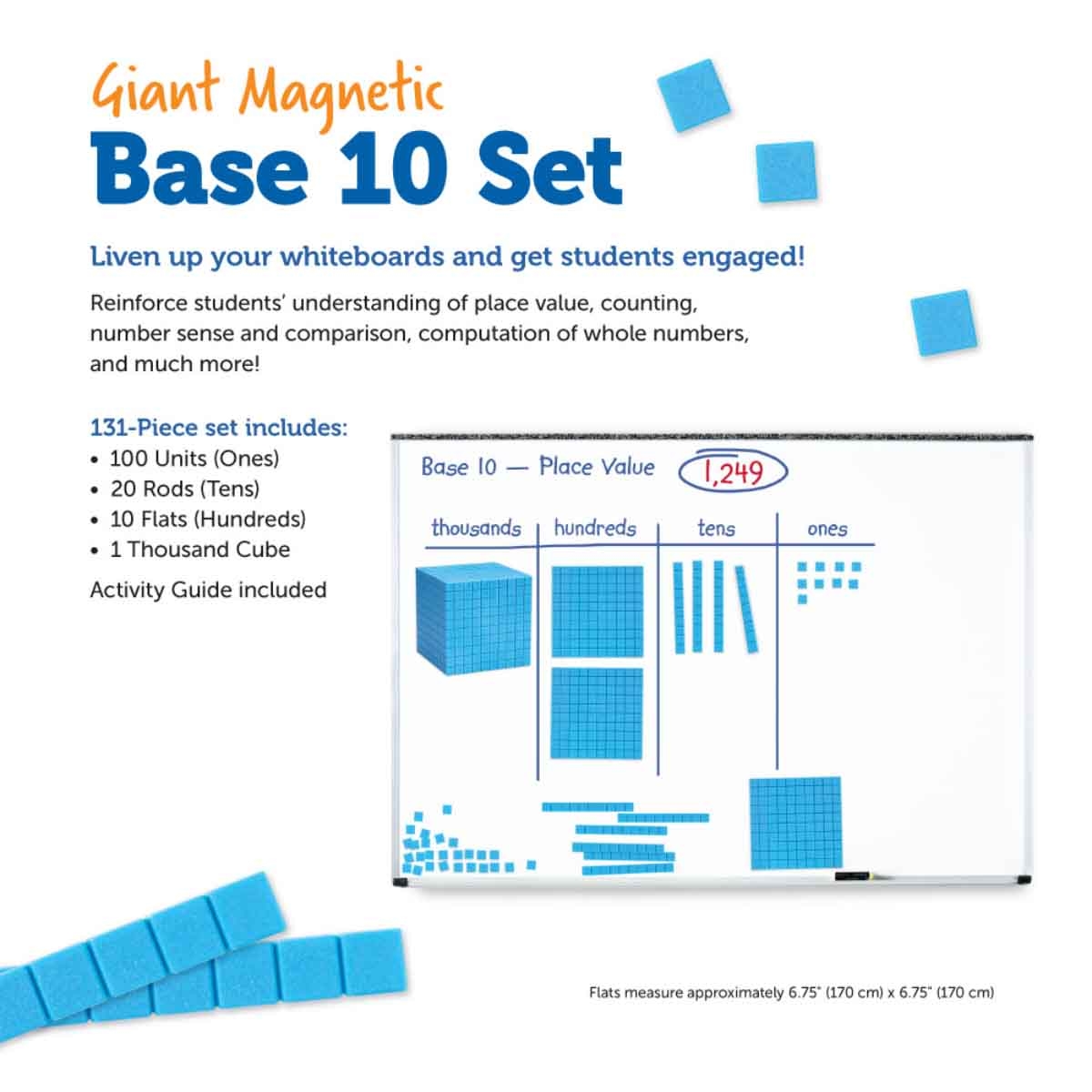 Learning Resources Giant Magnetic Base Ten Set Unisex, 5-7 Years