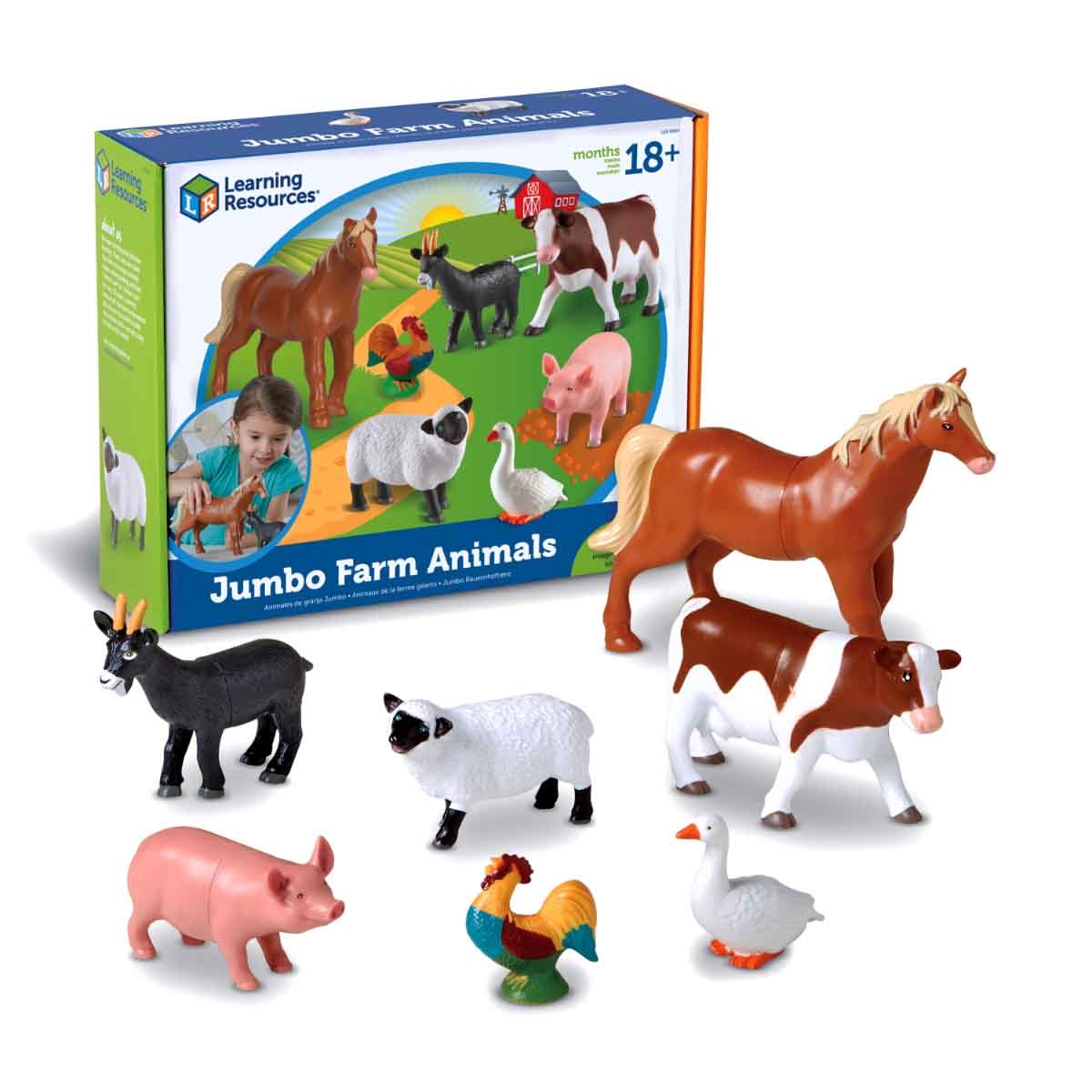 Learning Resources Jumbo Farm Animals Toddler, 0-2 Years