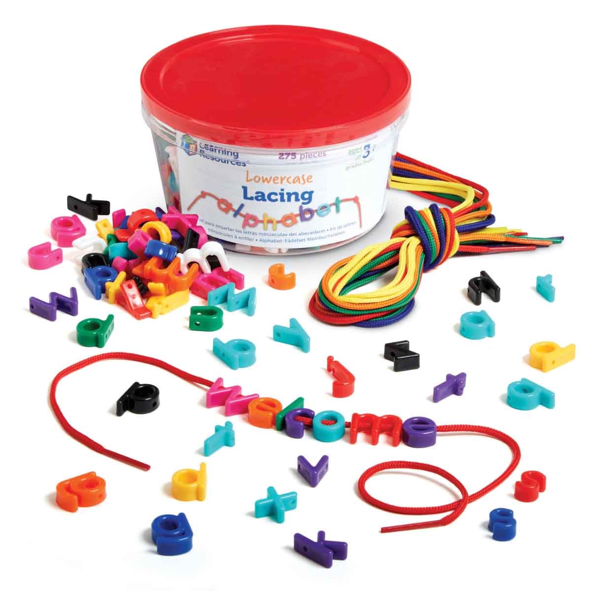 ليرننغ ريسورسز الحروف الأبجدية الصغيرة بالخيوط للجنسين، 3-4 سنوات
