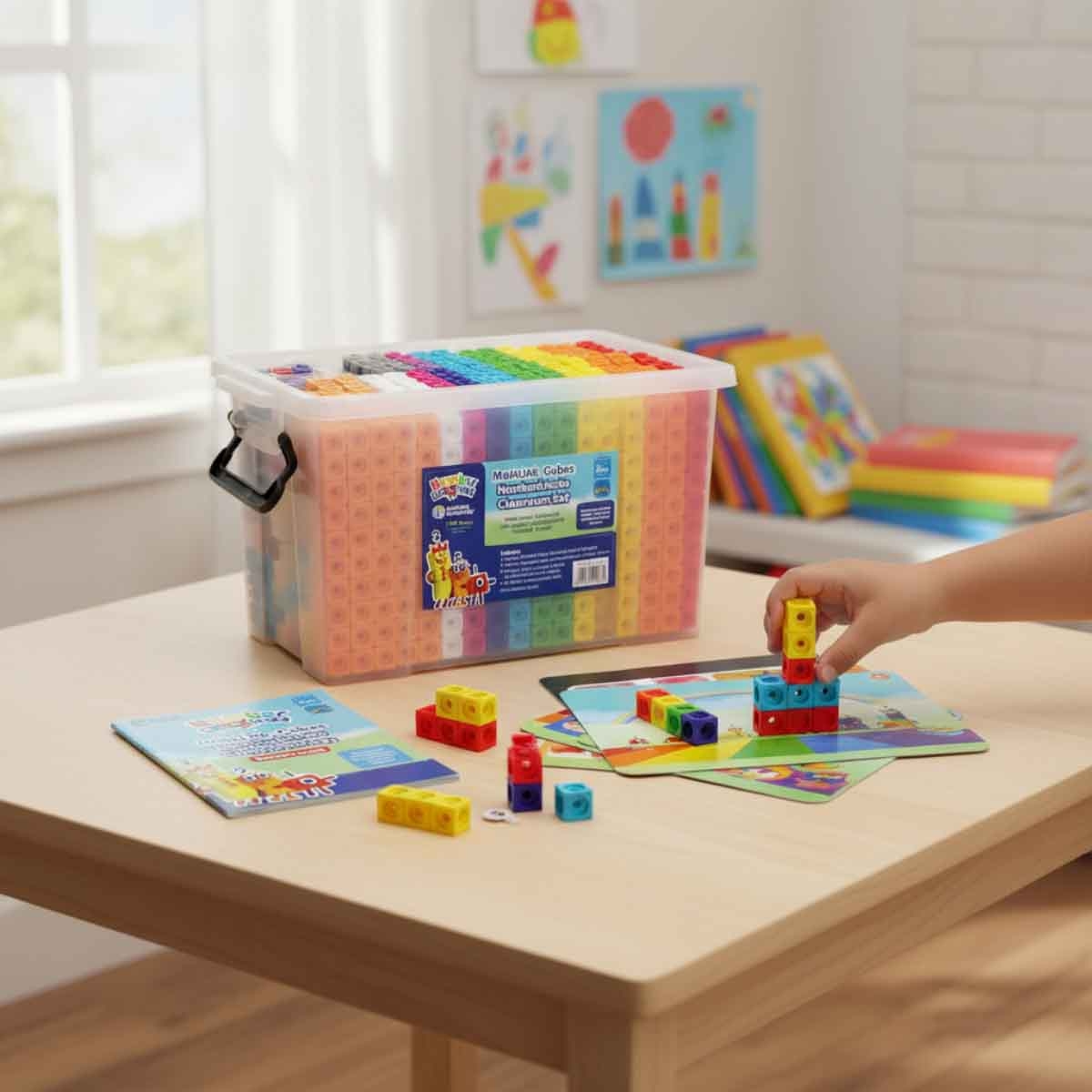 ليرننغ ريسورسز مكعبات ماث لينك نمبر بلوكس مجموعة صفية للجنسين، 3-4 سنوات