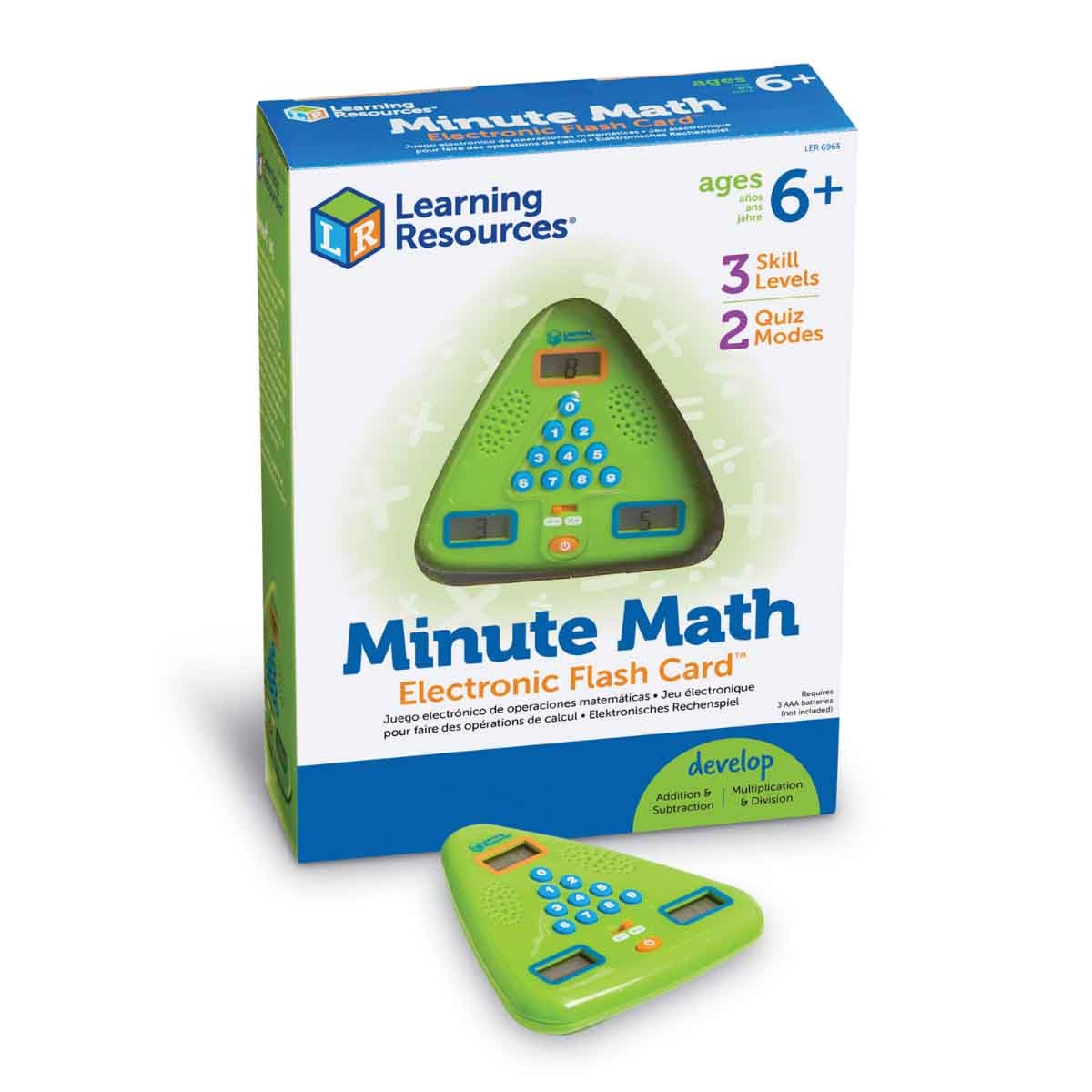 Learning Resources Minute Math Electronic Flash Card Unisex, 5-7 Years